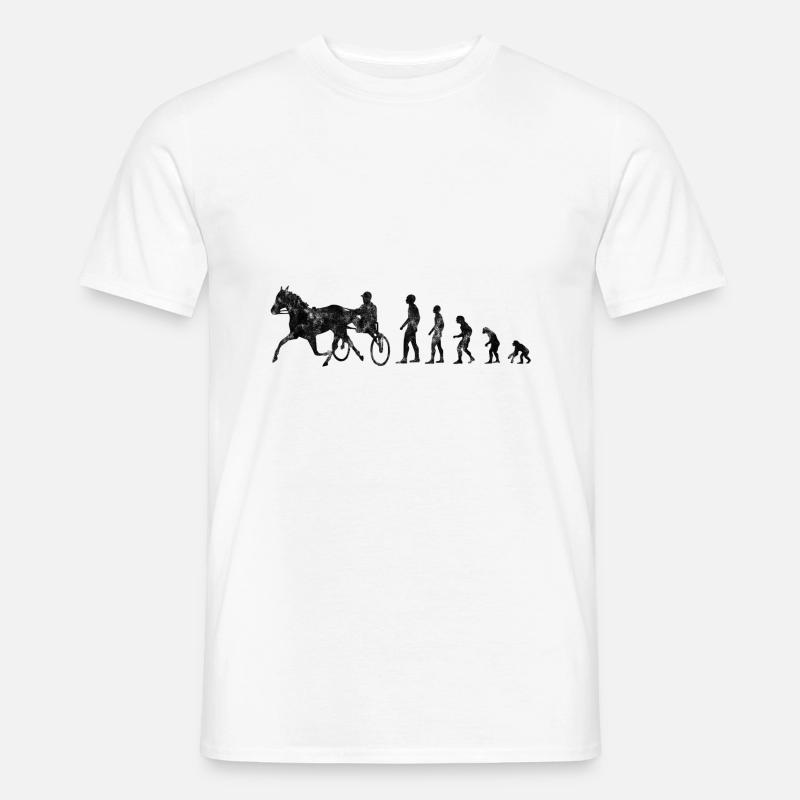 Traber Trabrennen im Evolution Style - Männer T-Shirt - Weiß