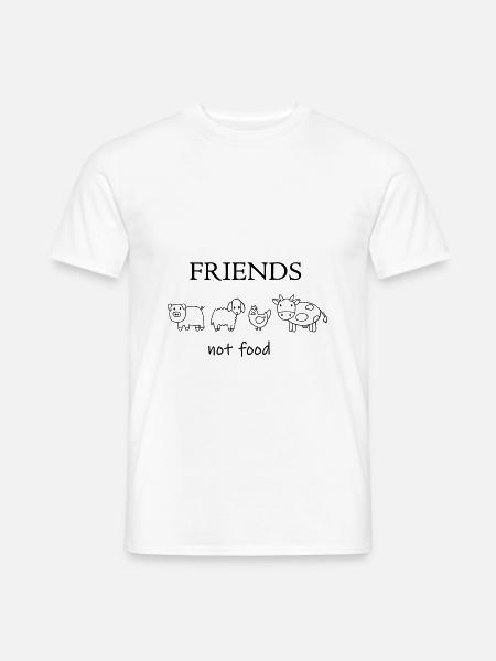 Friends not food / Vegan / Vegetaria - Männer T-Shirt - Weiß