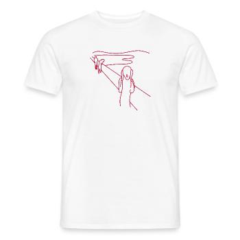 Le croquis d'après Edvard Munch - T-shirt homme - blanc - Devant - AI Model Male 178 dark (178cm)