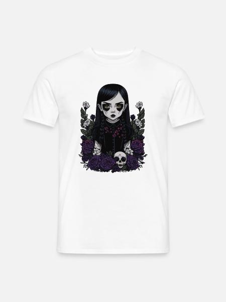 Gothic Mädchen - Mænd T-shirt - hvid