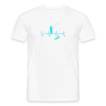Angel Herzschlag - Männer T-Shirt - Weiß - Vorne - AI Model Male 178 dark (178cm)