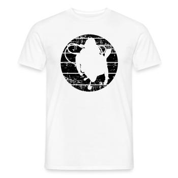 Plongeurs lunettes de plongée Couteau de plongée - T-shirt homme - blanc - Devant - AI Model Male 178 dark (178cm)