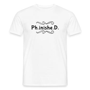 Thèse de doctorat - T-shirt homme - blanc - Devant - AI Model Male 178 dark (178cm)
