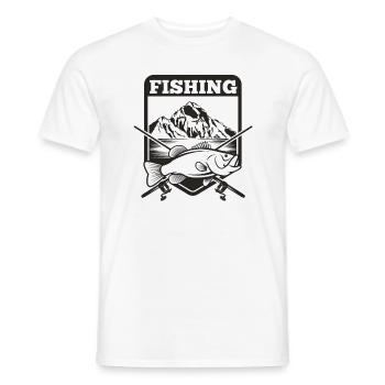 Fishing hoe Fishing Sport fishing - Men's T-Shirt - white - Front - AI Model Male 178 dark (178cm)