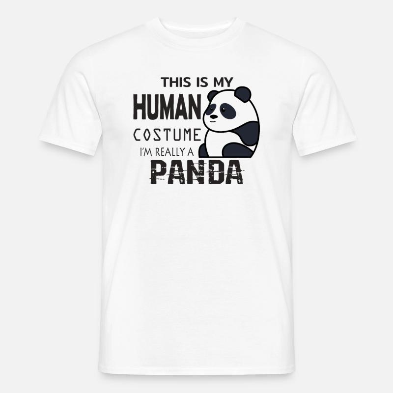 Panda - Männer T-Shirt - Weiß