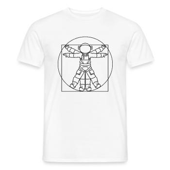 Vitruvian Man - Men's T-Shirt - white - Front - AI Model Male 178 dark (178cm)