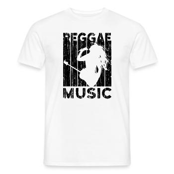 Reggae Music - Männer T-Shirt - Weiß - Vorne - AI Model Male 178 dark (178cm)