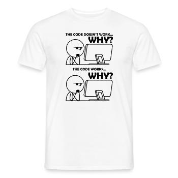 Programmierung Code Witzig - Männer T-Shirt - Weiß - Vorne - AI Model Male 178 dark (178cm)