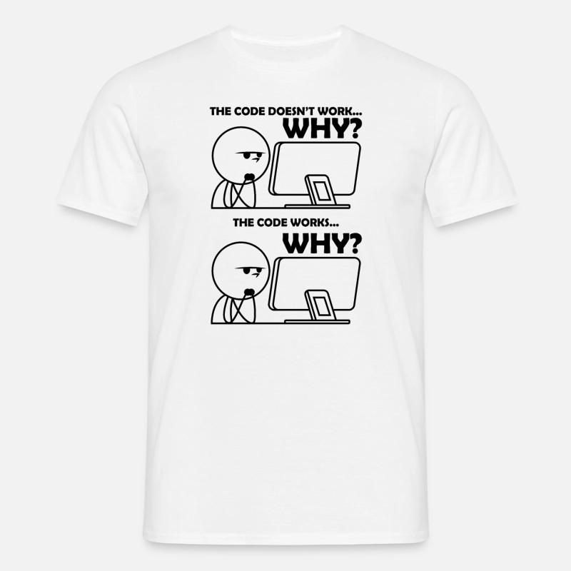 Programmierung Code Witzig - Männer T-Shirt - Weiß