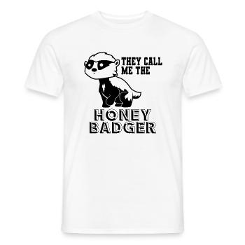 Honigdachs - Männer T-Shirt - Weiß - Vorne - AI Model Male 178 dark (178cm)