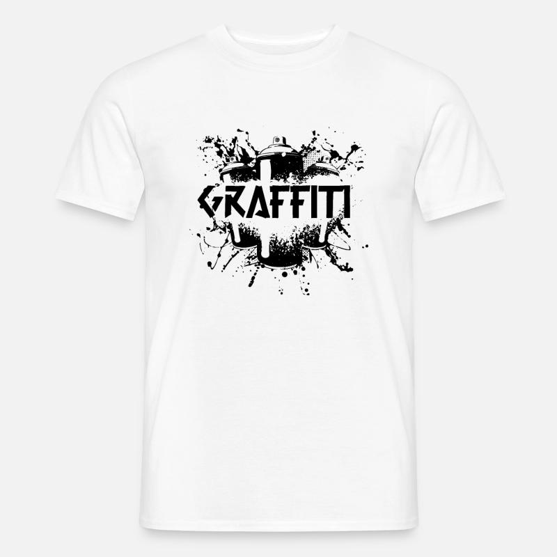 Graffiti Sprayer - Männer T-Shirt - Weiß