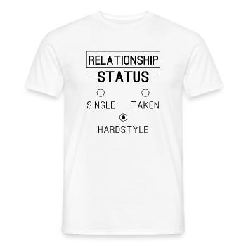 Beziehungsstatus Hardstyle Lustig - Männer T-Shirt - Weiß - Vorne - AI Model Male 178 dark (178cm)