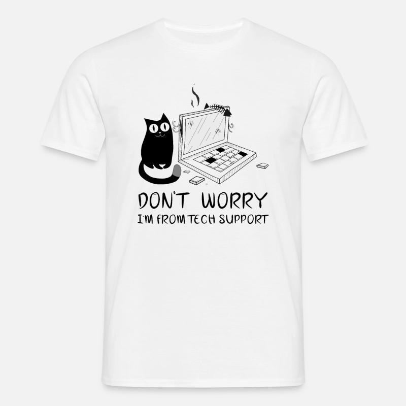 Tech Support PC Lustig - Männer T-Shirt - Weiß