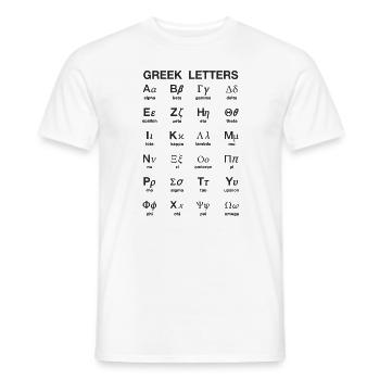 Griechische Buchstaben - Männer T-Shirt - Weiß - Vorne - AI Model Male 178 dark (178cm)