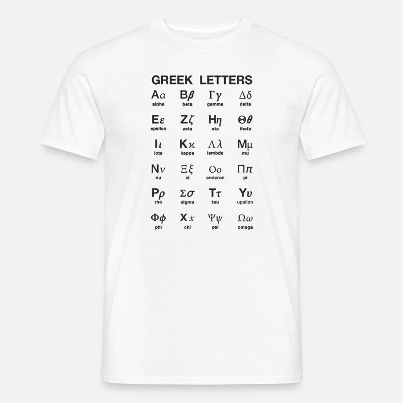 Griechische Buchstaben - Männer T-Shirt - Weiß