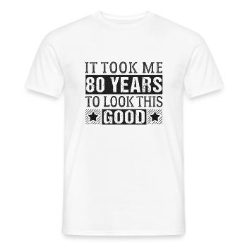 80e anniversaire drôle - T-shirt homme - blanc - Devant - AI Model Male 178 dark (178cm)