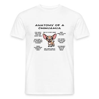 Anatomie du Chihuahua - T-shirt homme - blanc - Devant - AI Model Male 178 dark (178cm)