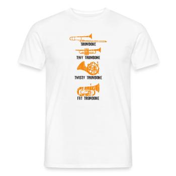 Musicien de trombone - T-shirt homme - blanc - Devant - AI Model Male 178 dark (178cm)