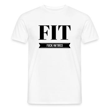 Fit drôle - T-shirt homme - blanc - Devant - AI Model Male 178 dark (178cm)