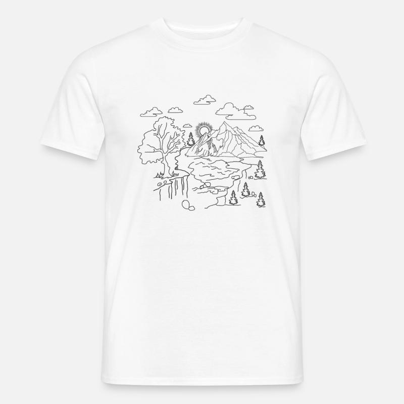 Mutter Natur Panorama - Männer T-Shirt - Weiß