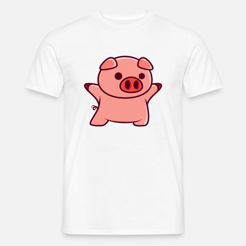Kleines Schweinchen - Männer T-Shirt - Weiß