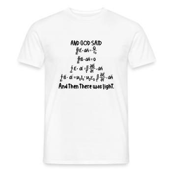 Dieu est mathématicien drôle - T-shirt homme - blanc - Devant - AI Model Male 178 dark (178cm)