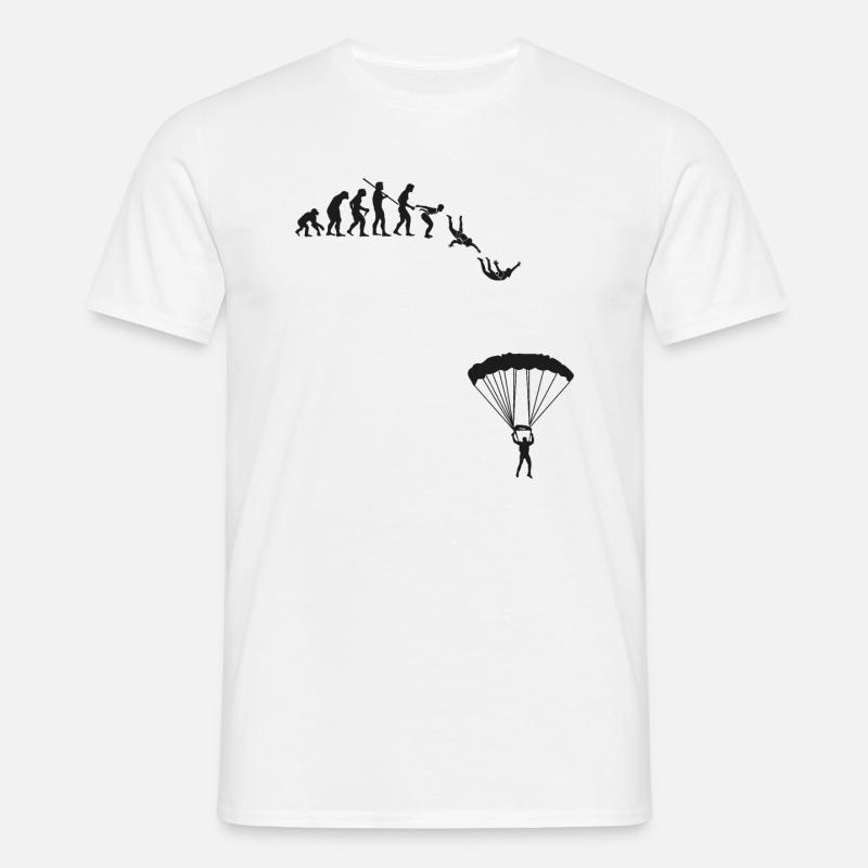 Fallschirmspringer Evolution - Männer T-Shirt - Weiß