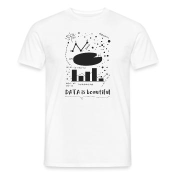 Daten Nerd - Männer T-Shirt - Weiß - Vorne - AI Model Male 178 dark (178cm)