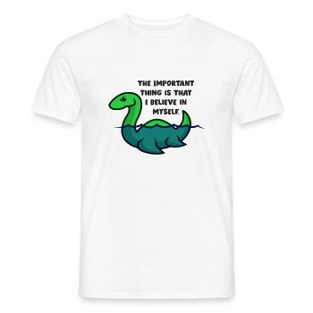 Monster Loch Ness - Männer T-Shirt - Weiß - Vorne - AI Model Male 178 dark (178cm)