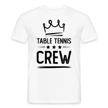 Table Tennis Crew - Männer T-Shirt - Weiß - Vorne - AI Model Male 178 dark (178cm)