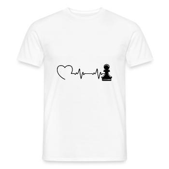 Schach Schachfigur Schachspieler EKG Schachmatt - Männer T-Shirt - Weiß - Vorne - AI Model Male 178 dark (178cm)