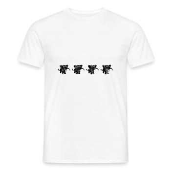 Eléphant éléphant pour enfants - T-shirt homme - blanc - Devant - AI Model Male 178 dark (178cm)