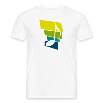 Musik - Männer T-Shirt - Weiß - Vorne - AI Model Male 178 dark (178cm)