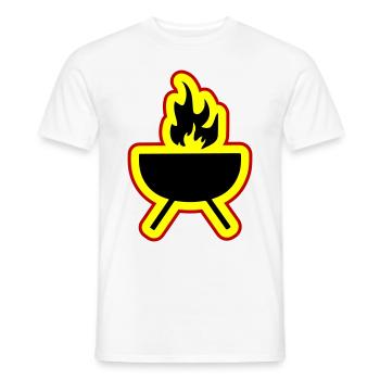 Grill Symbol Grilling - Men's T-Shirt - white - Front - AI Model Male 178 dark (178cm)