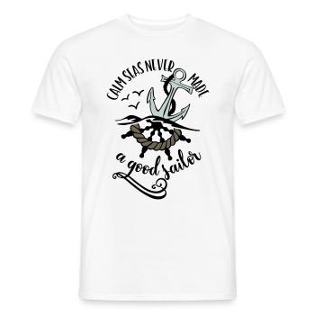 SAILOR ANCHOR SEA SAILORS SEAMEN SEA MOIN COAST MOTIFS - Men's T-Shirt - white - Front - AI Model Male 178 dark (178cm)