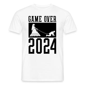 Game Over 2024 Hochzeit - Männer T-Shirt - Weiß - Vorne - AI Model Male 178 dark (178cm)