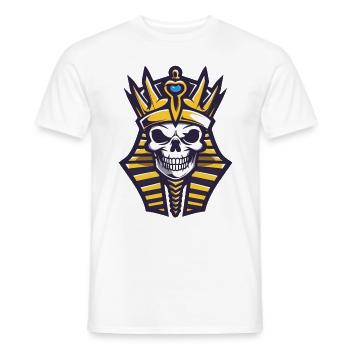 Crâne de pharaon - T-shirt homme - blanc - Devant - AI Model Male 178 dark (178cm)