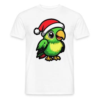 Papagai Weihnachten Niedlich - Männer T-Shirt - Weiß - Vorne - AI Model Male 178 dark (178cm)