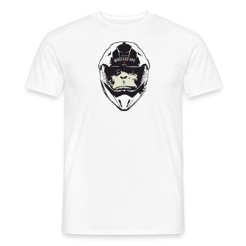 Das Two Wheeled Ape Big-Kopf-Entwurf - Männer T-Shirt - Weiß - Vorne - AI Model Male 178 dark (178cm)