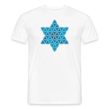 Heiliger Stern - Stern des Lebens 02/Inv/Blau. - Männer T-Shirt - Weiß - Vorne - AI Model Male 178 dark (178cm)