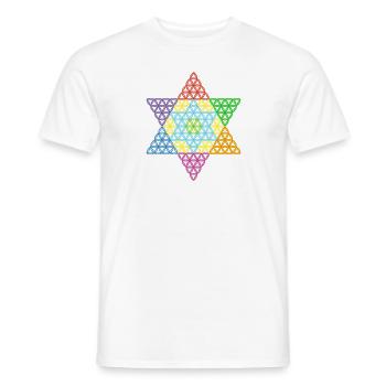 Heiliger Stern - Stern des Lebens 04/3D/Cf. - Männer T-Shirt - Weiß - Vorne - AI Model Male 178 dark (178cm)
