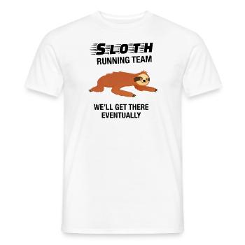 Sloth Running Team - Marathon Run Runner - Men's T-Shirt - white - Front - AI Model Male 178 dark (178cm)