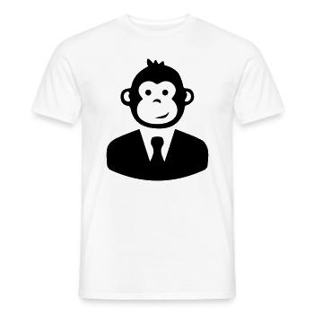 monkey affe anzug - Männer T-Shirt - Weiß - Vorne - AI Model Male 178 dark (178cm)
