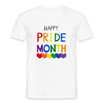 Happy Pride Month Regenbogen Pride - Männer T-Shirt - Weiß - Vorne - AI Model Male 178 dark (178cm)