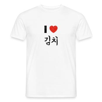 I love Kimchi - Südkorea Korea Seoul K-Pop - Männer T-Shirt - Weiß - Vorne - AI Model Male 178 dark (178cm)