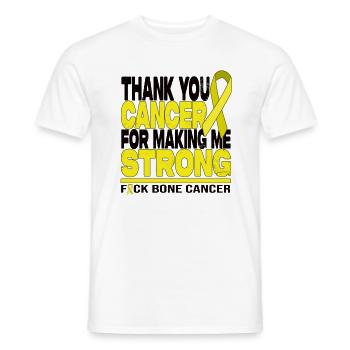 Merci Cancer de m’avoir rendu fort - F* Cancer - T-shirt homme - blanc - Devant - AI Model Male 178 dark (178cm)
