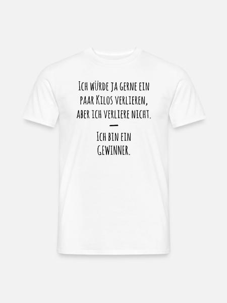 Ich bin ein Gewinner Kilos verlieren Abnehmen - Männer T-Shirt - Weiß