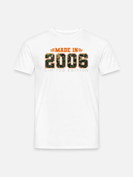 Né en 2006 Cadeau d’anniversaire - T-shirt homme - blanc