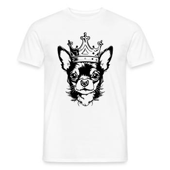 Chihuahua Krone Hund - Männer T-Shirt - Weiß - Vorne - AI Model Male 178 dark (178cm)
