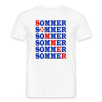 Sommer Maritim - Männer T-Shirt - Weiß - Vorne - AI Model Male 178 dark (178cm)